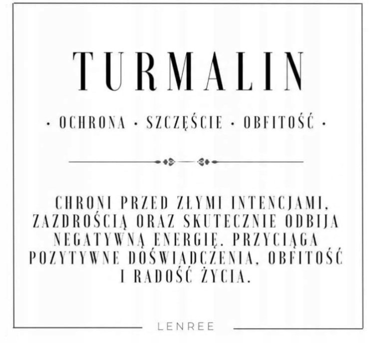 Bransoletka TURMALIN Serce Naturalne Kamienie Ochrona Szczęście