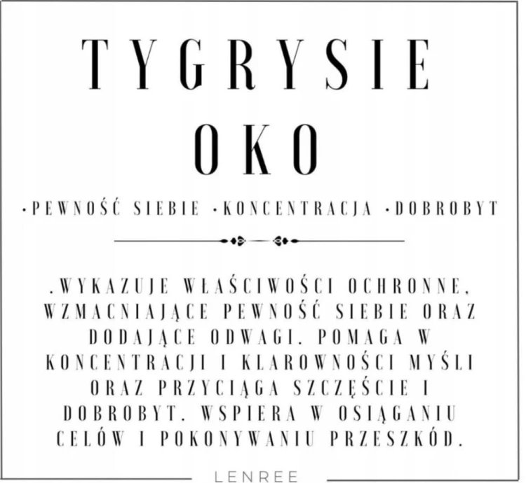 Bransoletka TYGRYSIE OKO 8mm granatowa elastyczna energetyczna