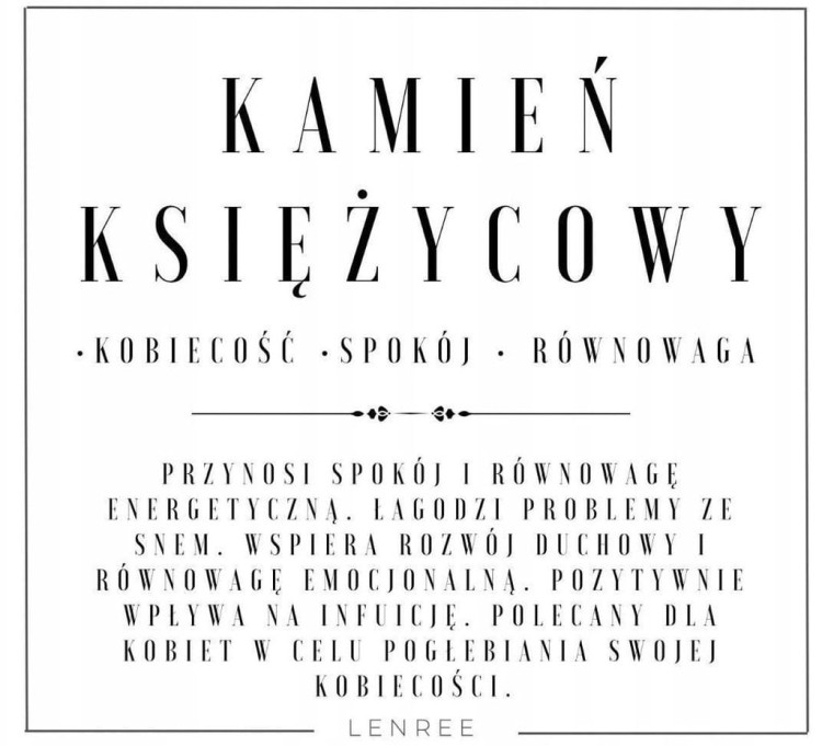 Bransoletka KAMIEŃ KSIĘŻYCOWY 6mm kobiecość spokój równowaga