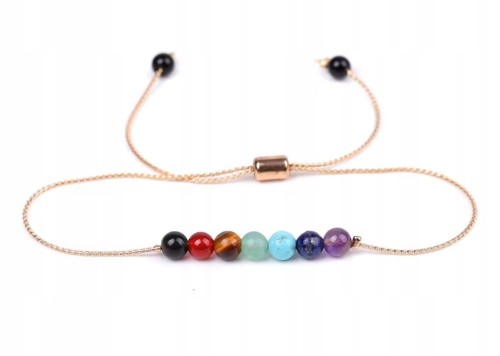 Bransoletka damska 7 CZAKR regulowana harmonia energia równowaga LENREE