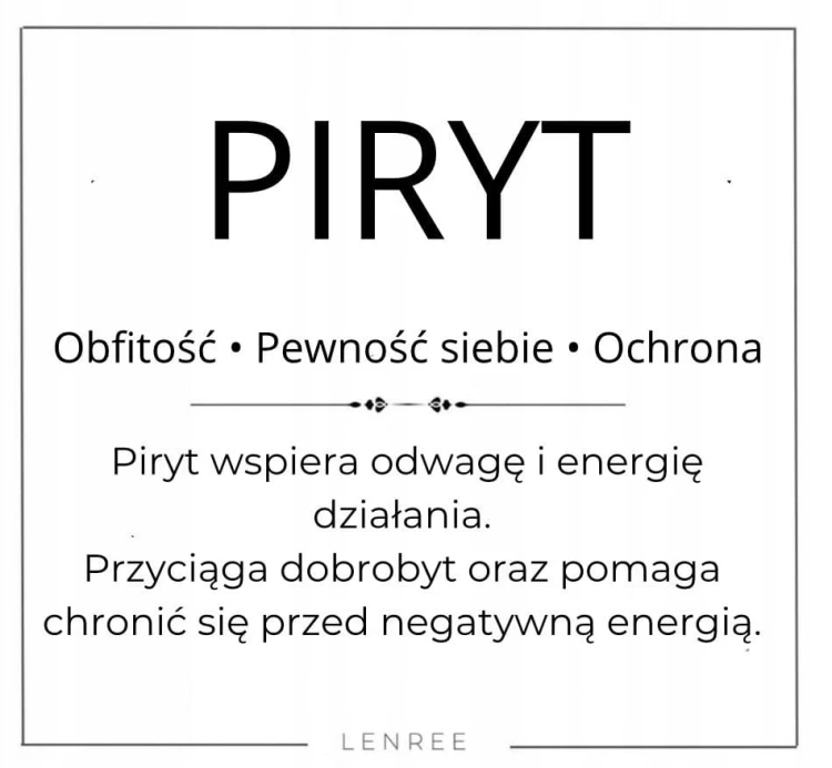 Bransoletka damska PIRYT 6mm naturalny kamień ochrona dobrobyt LENREE