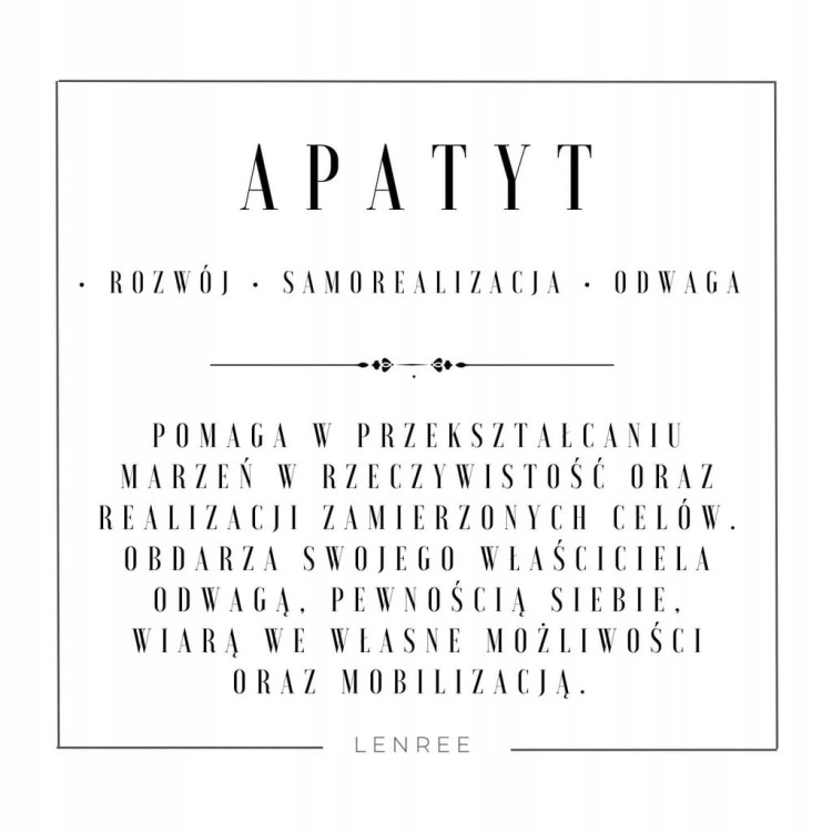 Bransoletka damska APATYT kamienie naturalne + pudełko