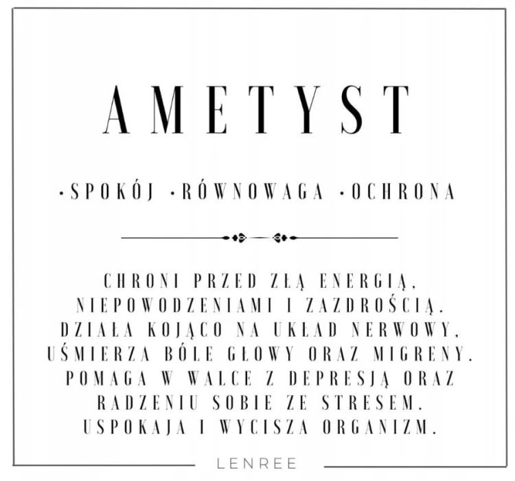 Bransoletka damska ametyst hematyt kamienie naturalne regulowana