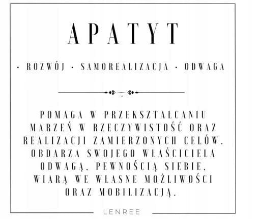 Bransoletka damska apatyt kamienie naturalne regulowana złote zapięcie