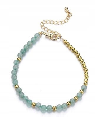 Bransoletka damska awenturyn hematyt kamienie naturalne regulowana