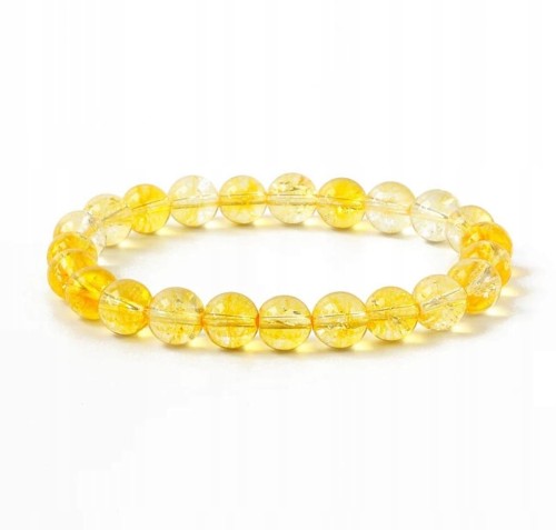 BRANSOLETKA CYTRYN KAMIENIE NATURALNE 6MM