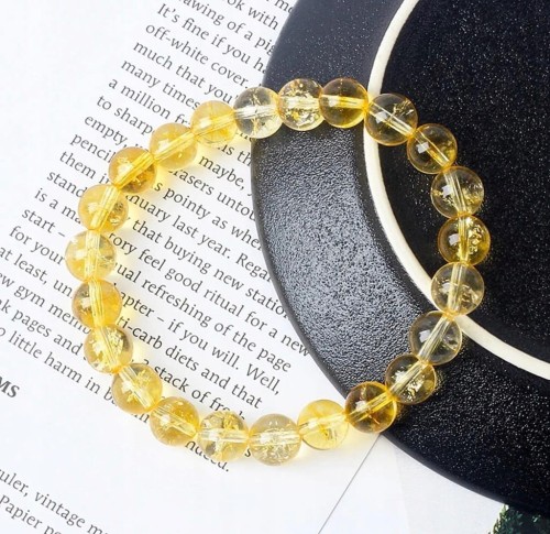 BRANSOLETKA CYTRYN KAMIENIE NATURALNE 6MM