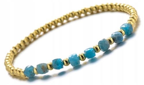 Bransoletka apatyt naturalny hematyt złoto rozwój prezent