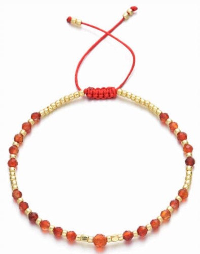 Bransoletka AGAT KARNEOL naturalny kamień miłość i odwaga LENREE