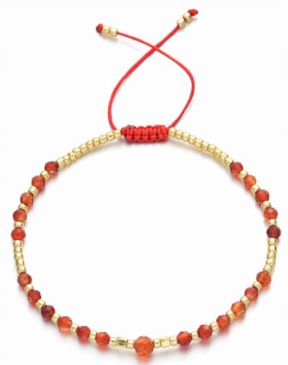 Bransoletka AGAT KARNEOL naturalny kamień miłość i odwaga LENREE