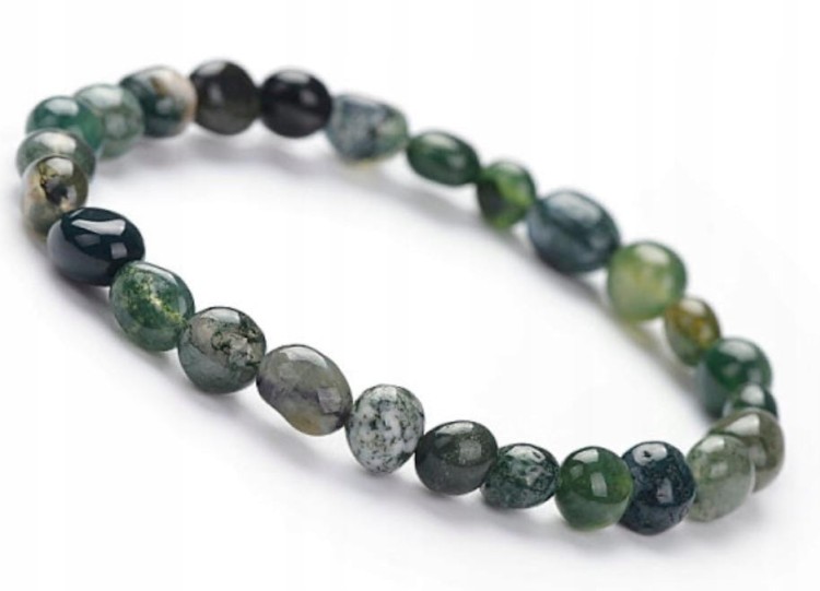 Bransoletka AGAT MSZYSTY naturalne kamienie unisex LENREE