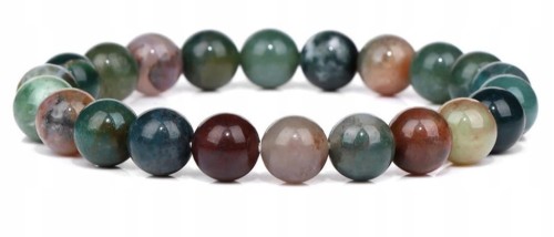 Bransoletka AGAT INDYJSKI 8mm naturalny kamień spokój równowaga energia