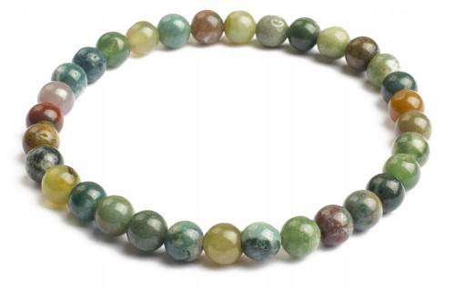 Bransoletka AGAT INDYJSKI 6mm naturalny kamień równowaga energia spokój