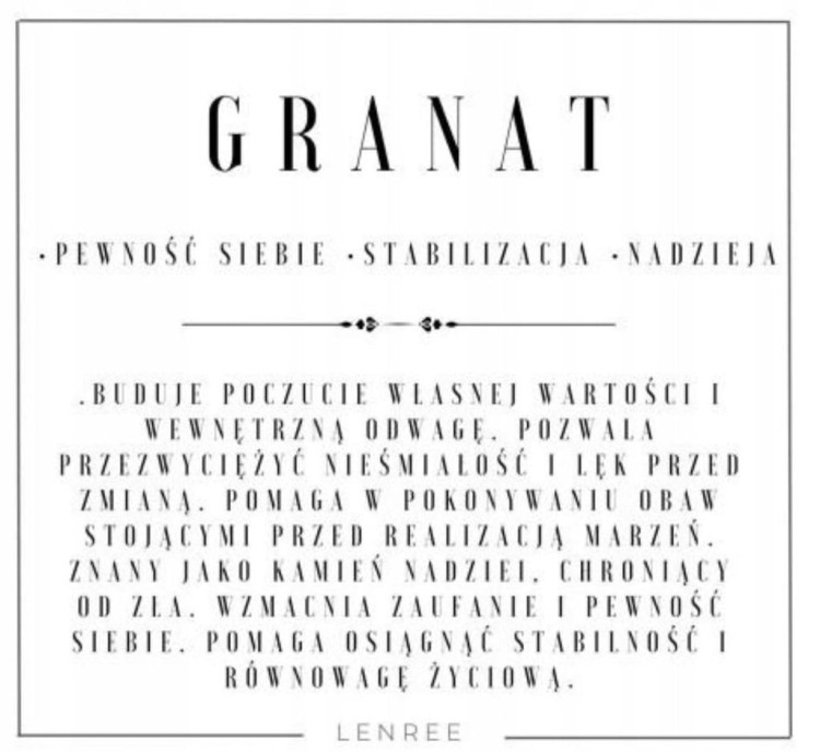 Bransoletka Granat i Perły – odwaga, pewność siebie, prezent