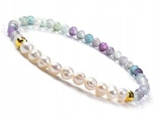 Bransoletka Fluoryt i Perły – koncentracja, pamięć, prezent