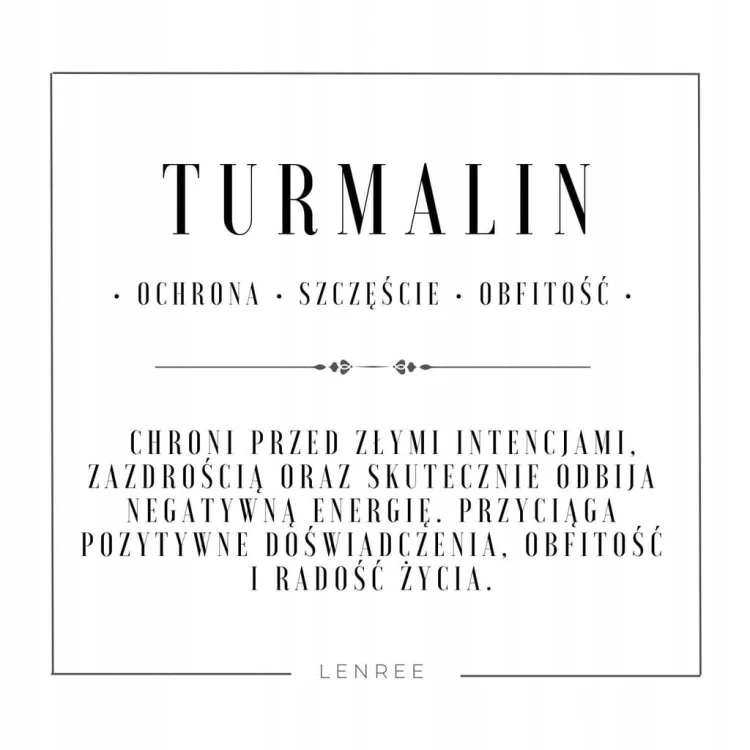 Bransoletka damska zapinana TURMALIN CZARNY kamienie naturalne + pudełko