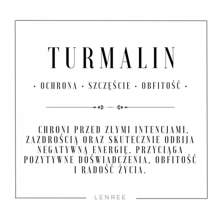 Bransoletka damska zapinana turmalin kamienie naturalne + pudełko