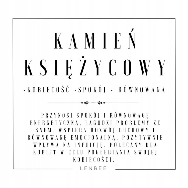 Bransoletka damska zapinana KAMIEŃ KSIĘŻYCOWY kamienie naturalne + pudełko