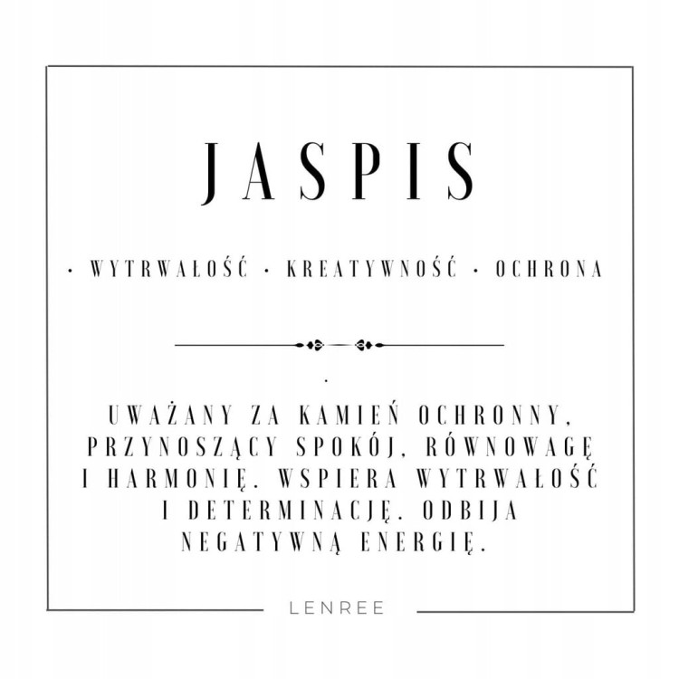Bransoletka damska na sznurku JASPIS kamienie naturalne + pudełko