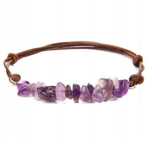 Bransoletka damska kamienie naturalne sieczka AMETYST