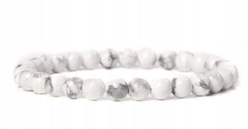 Bransoletka damska HOWLIT 6mm naturalny kamień spokój równowaga LENREE