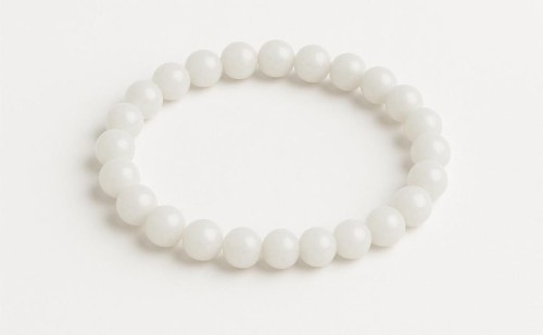 Bransoletka damska JADEIT BIAŁY6mm harmonia spokój energia LENREE