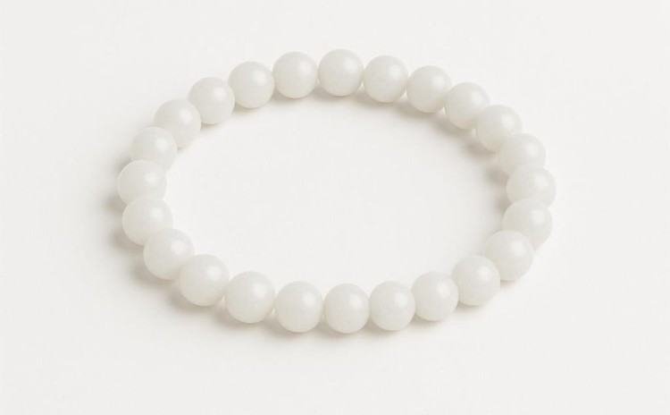Bransoletka damska JADEIT BIAŁY6mm harmonia spokój energia LENREE