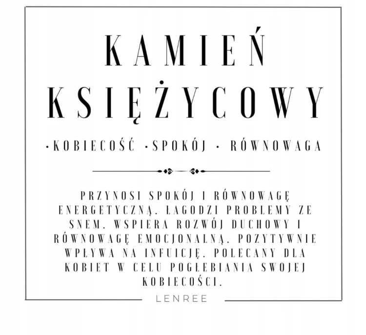 Bransoletka damska Kamień księżycowy serce kamienie naturalne
