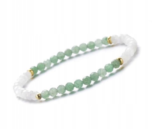 Bransoletka damska KAMIEŃ KSIĘŻYCOWY AWENTURYN kamienie naturalne + pudełko