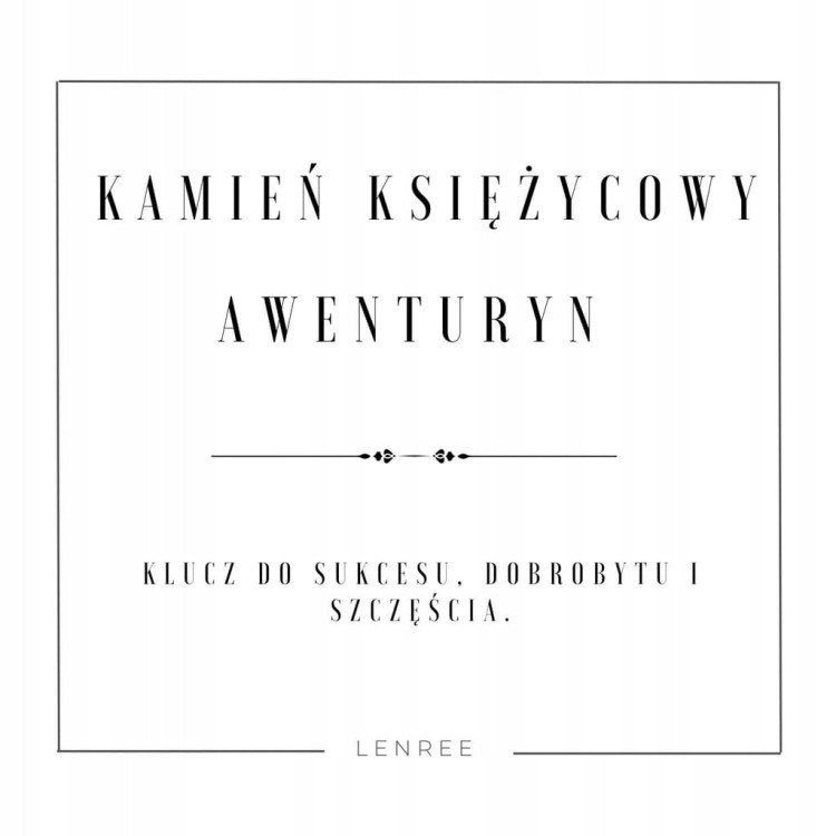 Bransoletka damska KAMIEŃ KSIĘŻYCOWY AWENTURYN kamienie naturalne + pudełko