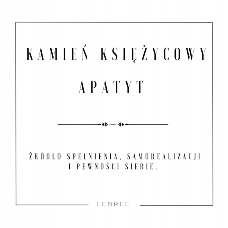 Bransoletka damska KAMIEŃ KSIĘŻYCOWY APATYT kamienie naturalne + pudełko