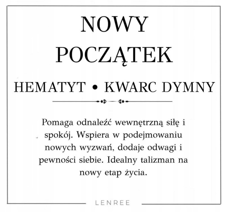 Bransoletka nowy początek hematyt kwarc dymny LENREE