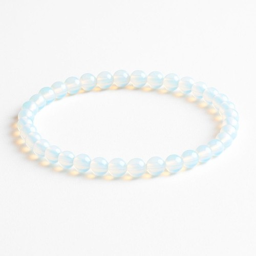 Bransoletka opal naturalny 6mm kamień inspiracja szczęście LENREE