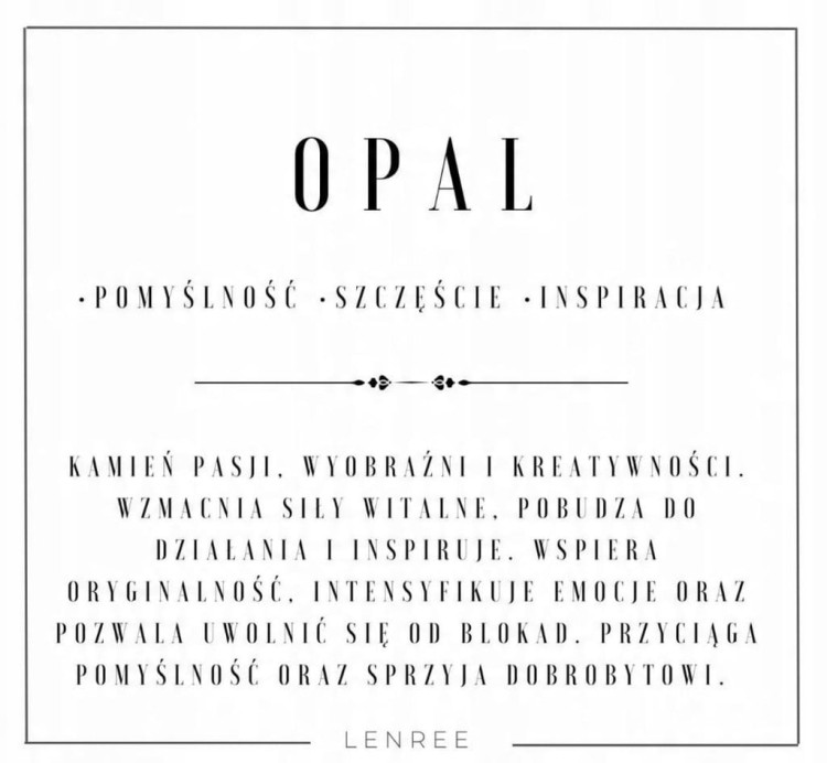 Bransoletka opal naturalny 6mm kamień inspiracja szczęście LENREE