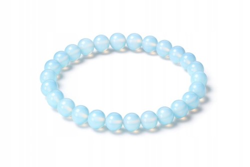 Bransoletka opal naturalny 8mm kamień szczęście inspiracja LENREE