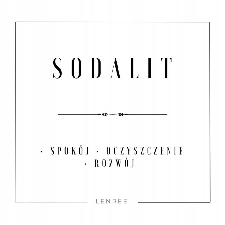 Bransoletka na sznurku SODALIT kamienie naturalne + pudełko