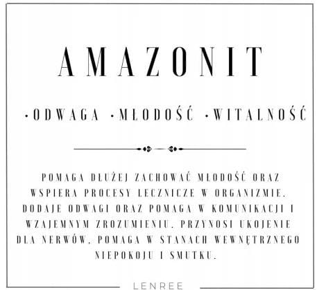 Bransoletka na sznurku amazonit hematyt kamienie naturalne regulowan damska