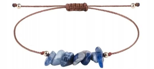 Bransoletka na sznurku SODALIT talizman kamienie naturalne + pudełko