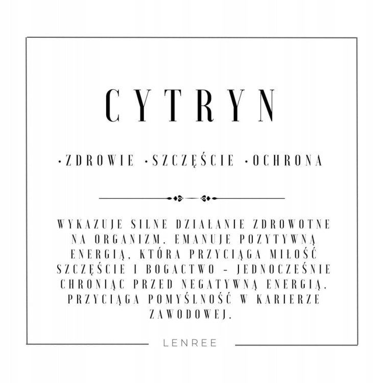 Bransoletka na sznurku talizman kamienie naturalne CYTRYN sieczka + pudełko