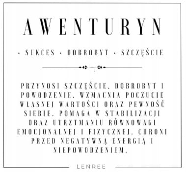 Bransoletka na sznurku talizman AWENTURYN kamienie naturalne + pudełko