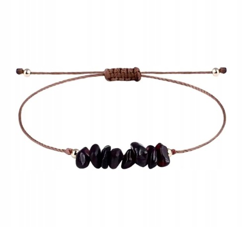 Bransoletka na sznurku TURMALIN CZARNY talizman ochronny kamienie + pudełko