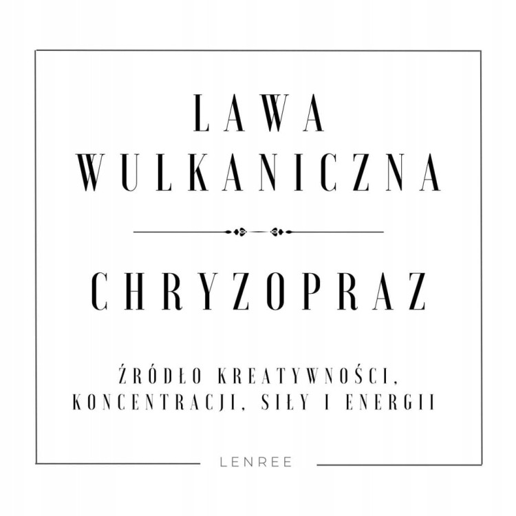 Bransoletka męska kamienie naturalne LAWA WULKANICZNA - CHRYZOPRAZ +pudełko