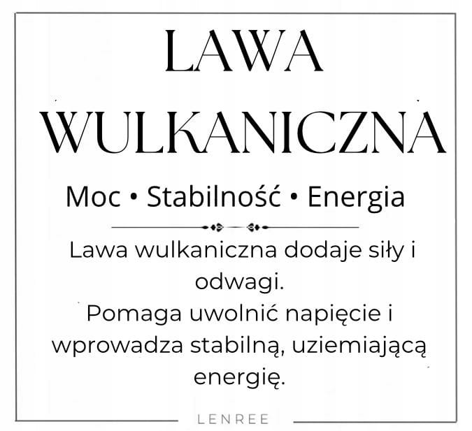 Bransoletka LAWA WULKANICZNA 8mm moc energia stabilność LENREE