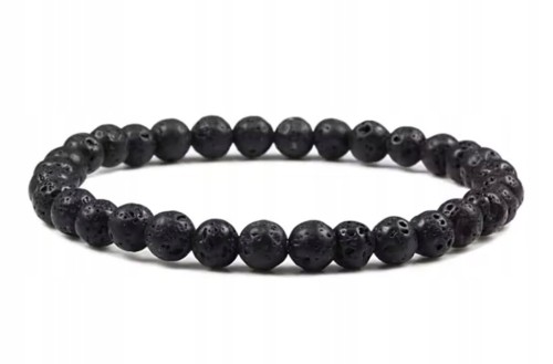 Bransoletka LAWA WULKANICZNA 6mm moc energia stabilność LENREE