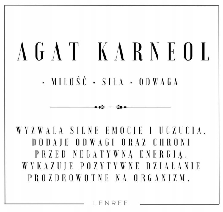 Bransoletka na sznurku AGAT KARNEOL talizman kamienie naturalne + pudełko