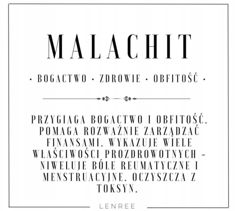 Bransoletka MALACHIT sześcienne kamienie złote dodatki LENREE