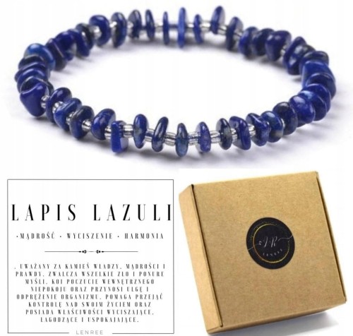 Bransoletka LAPIS LAZULI naturalny kamień LENREE