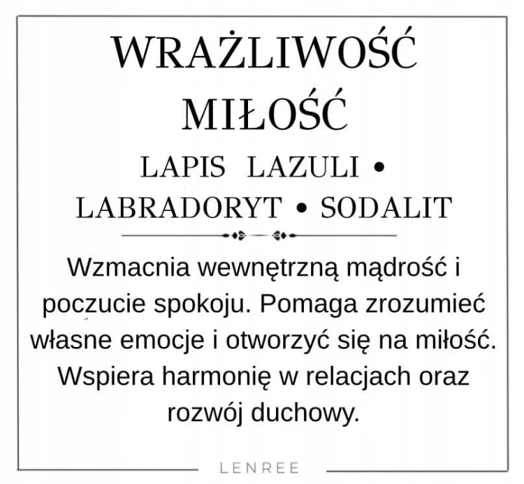 Bransoletka miłość wrażliwość lapis lazuli labradoryt sodalit LENREE