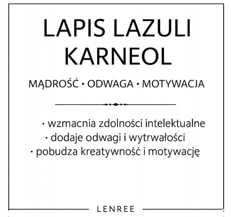Bransoletka Lapis Lazuli Karneol – motywacja, odwaga, prezent