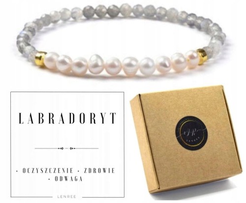 Bransoletka Labradoryt i Perły – oczyszczenie, odwaga, prezent